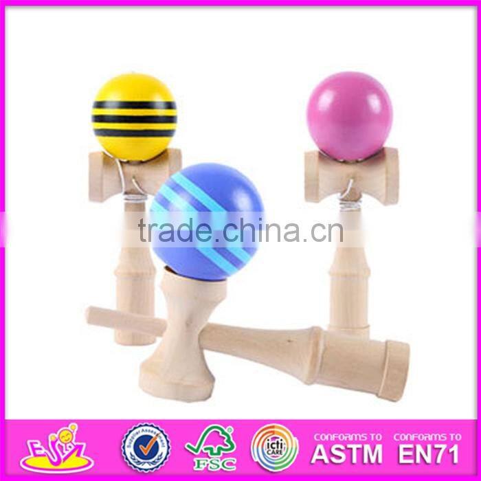 2017 New design funny children wooden toy kendamas for sale W01A192
