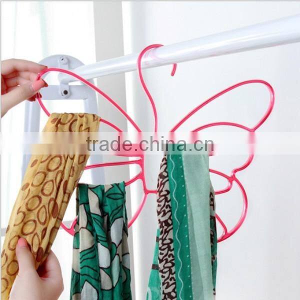 OEM plastic butterfly shape hanger/wholesale plastic hanger for scarf/custom plastic butterfly shape hanger for scarf