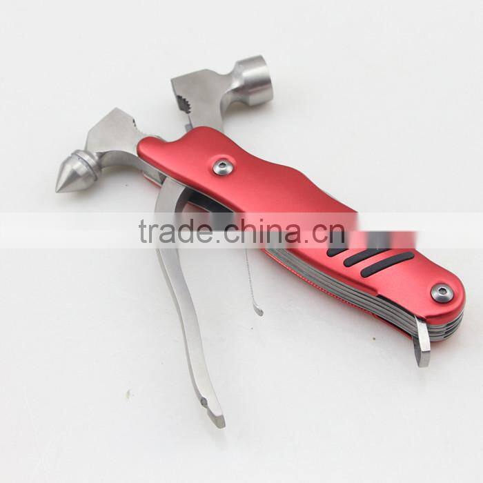 Red Multi-function Tool Hammer Drill Plier 7 in 1 Multi Hammer