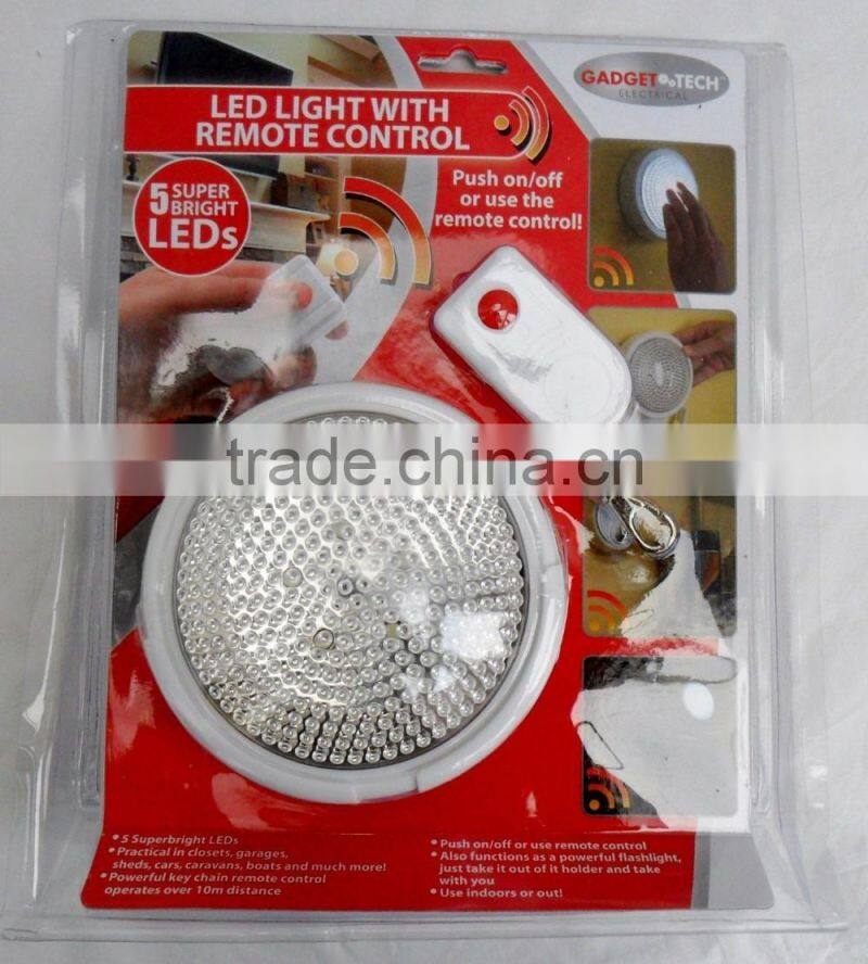 Super Bright 5 LED Wireless Remote Control Light Camping Garage Wardrobe Lamp