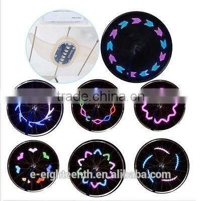 hot Bicycle Cycling Bike 7 LED Silicone Wheel Spoke Wire Light Tyre Lamp 12 Patterns
