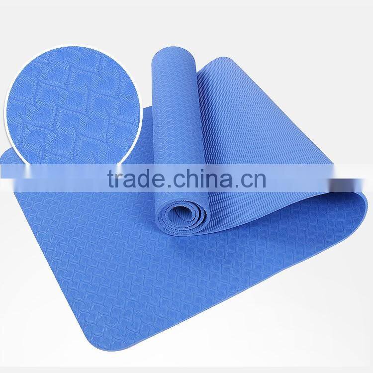 Wholesale ECO Custom Label anti-slip TPE Yoga Mat For Fitness