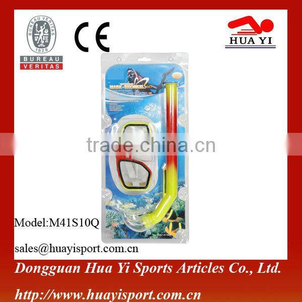 Promotion water sport popular china wholesale customed professional full face clear tempered glass diving mask and snorkel set