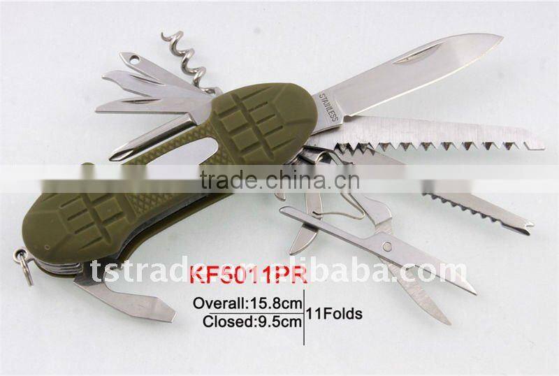 2014 "STOCK" Pocket stainless steel multi function folding strider knife KF5011PR