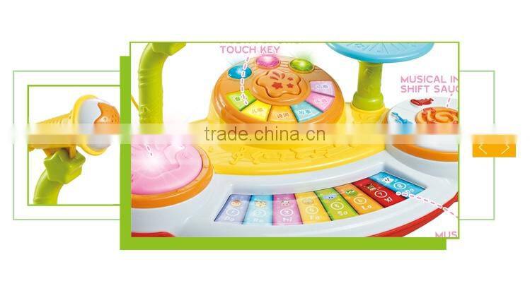 High quality baby plastic musical toy piano with microphone