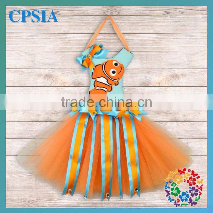 2014 Fashion Snowflake Pattern Tutu Bow Holder with Blue Tulle Ideal Gift and Home Decoration