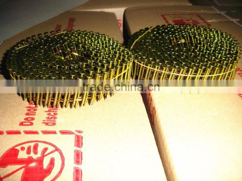 factory supply 90 degree right angle coil nails / vertical angle coil nails