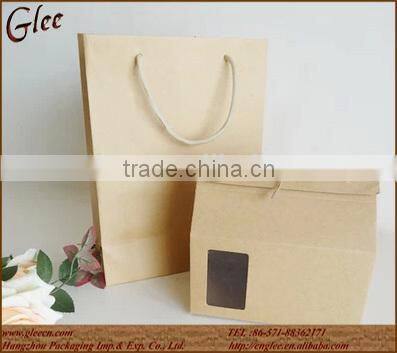 High quality personalized custom Brown Kraft window paper tea bags