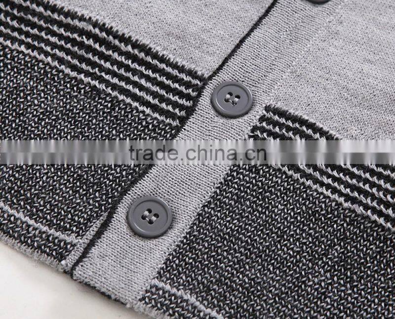 Men's fine cardigan grey kintwear