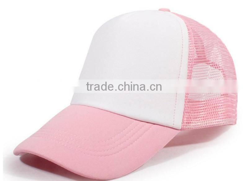 Custom Blank Tucker Hats Mesh Fabric Baseball Cap With Sponge
