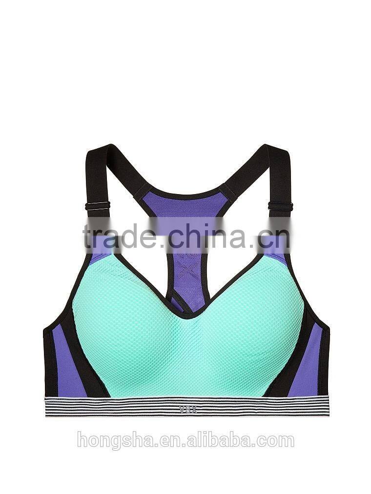 Sexy different kinds of sports wear bra and panty new design high quality sports bra with color combination HSb7274