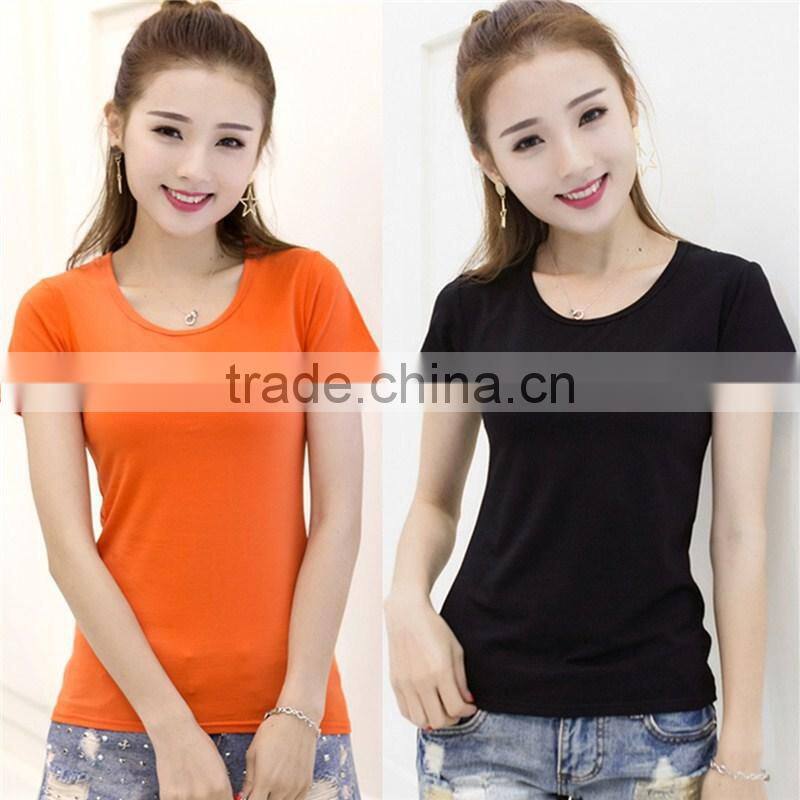 Short sleeves custom printing 100% cotton custom women t shirt