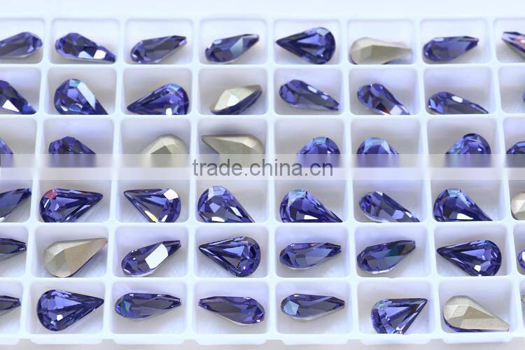 Loose water drop crystal glass bead stone for decoration factory wholesale