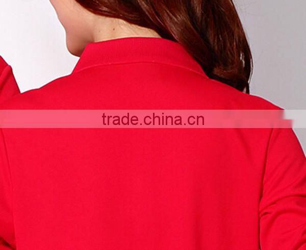 New design long sleeve dri fit polo shirt china factory couple printing polo shirt
