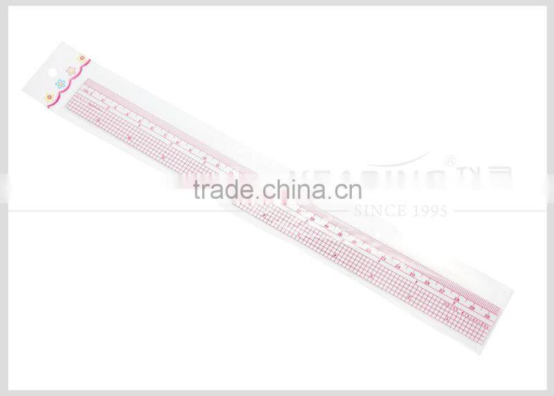Factory wholesale high quality plastic Fabric ruler for fashion pattern design 1"*12" #B-65