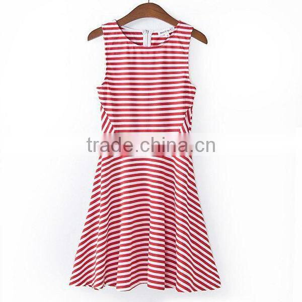 HD-D143 hot design elegant fashion stripped women dress/casual ladies dress