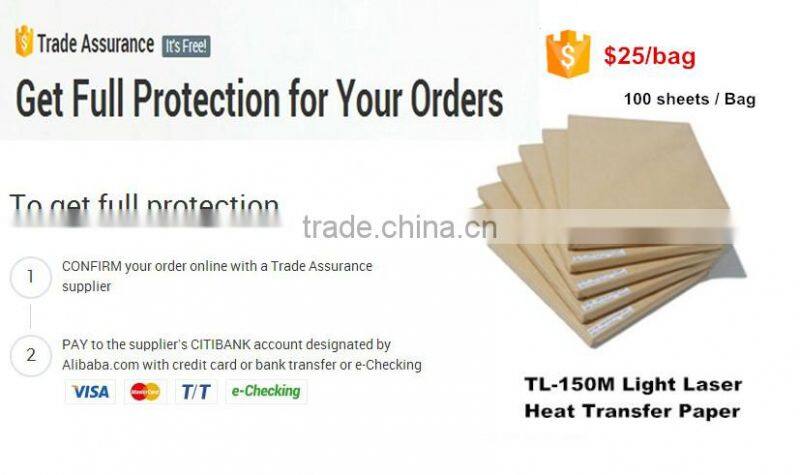 Self weeding light heat transfer paper for t-shirt