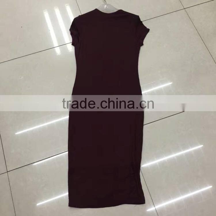 China cheap stocklots women brand summer maxi dress