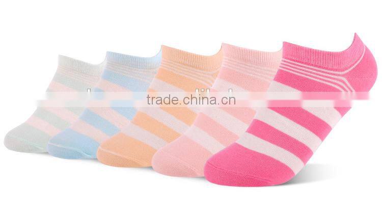 Hot selling stripes women low cut ankle sock