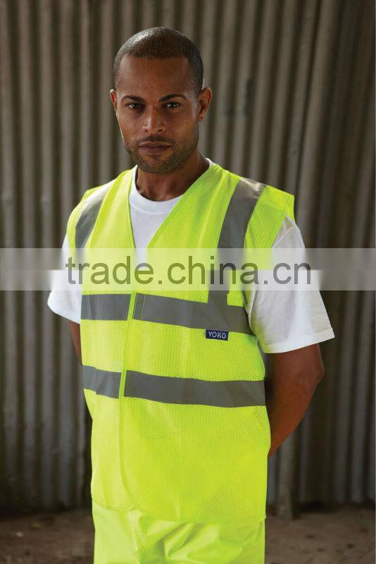high visibility 3M reflective waistcoat custom logo printed