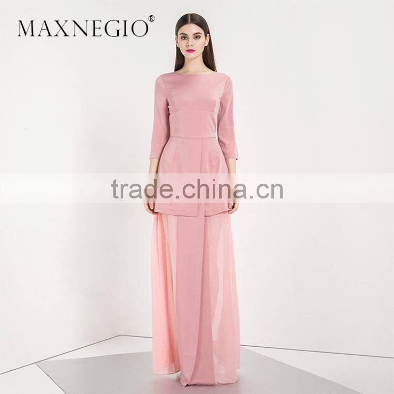 Guangzhou Wholesale Fashion Elegant Pink Sweetheart Evening Dress for Lady