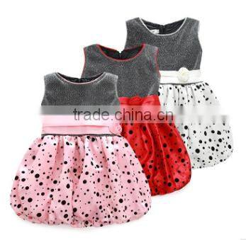 2016 New Summer baby girl polka dot dress princess dress lantern Puffy pettiskirt tutu