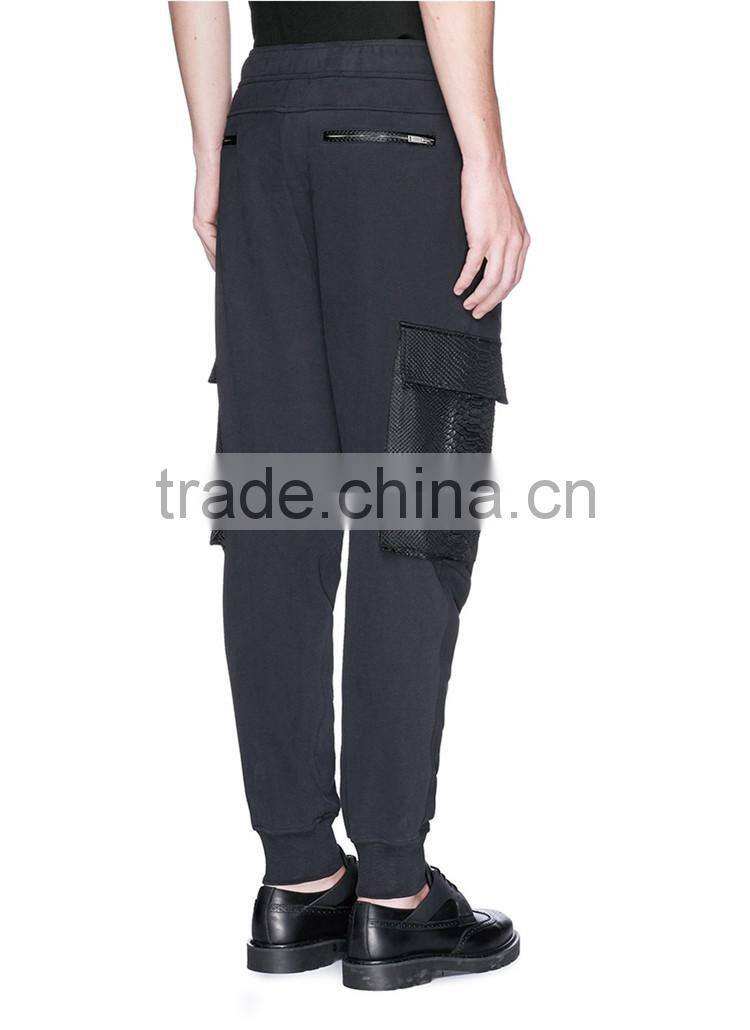 New design cotton casual pants with two pockets mens baggy trousers pants