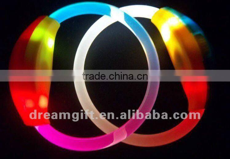 2012 LED light band glow in the darkwristband 5 colors 100 pairs MOQ.