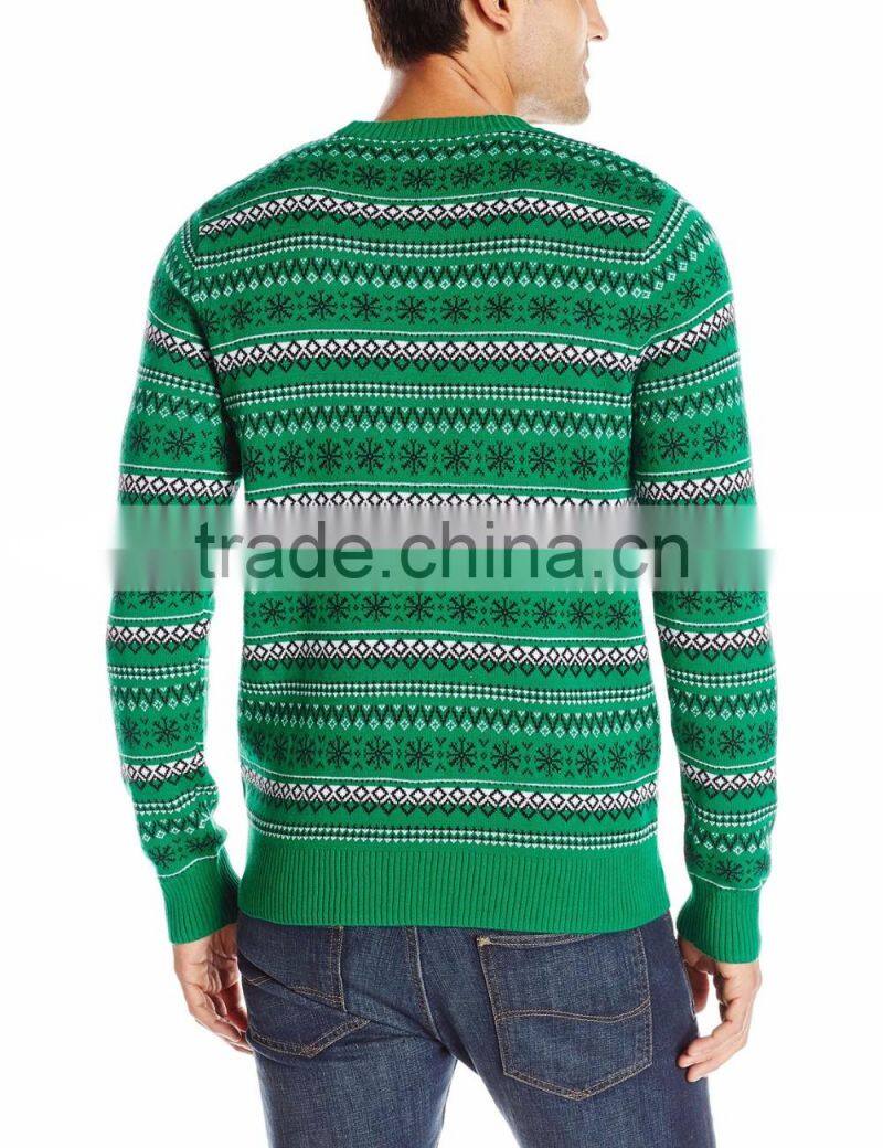 Men Green Sweater Poor Christmas Man Pattern Christmas Cardigan