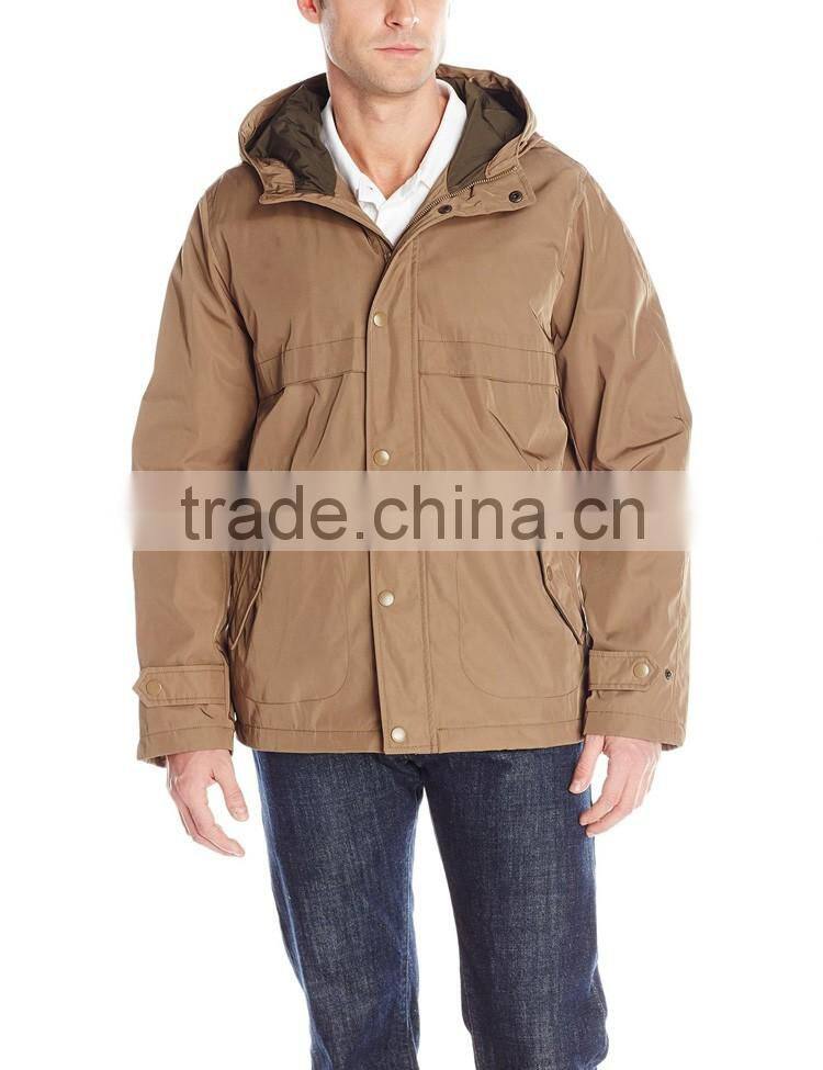 Custom varsity nylon/polyester coatches outdoor windbreaker hoodie jacket 2016