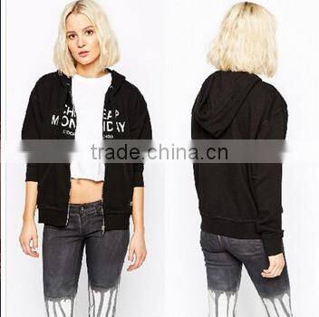 Cheap Printed Logo women fleece jacket 2015
