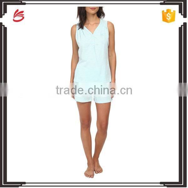 New arrival wholesale 100% cotton ladies pajamas
