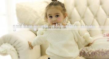 Latest New Style Children Wear Pom Pom Sweater