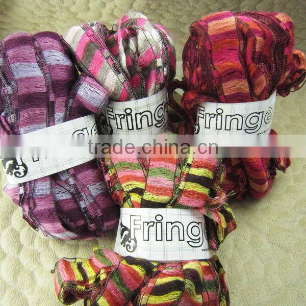 Novelty Wool fancy ribbon yarn for hand knitting