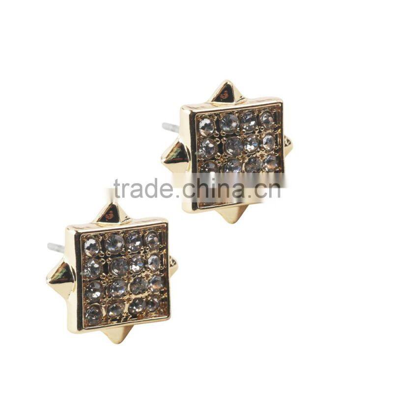 Customized Unique Gold Jhumka Square Hiphop Earrings Wholesale Earrings Wholesale