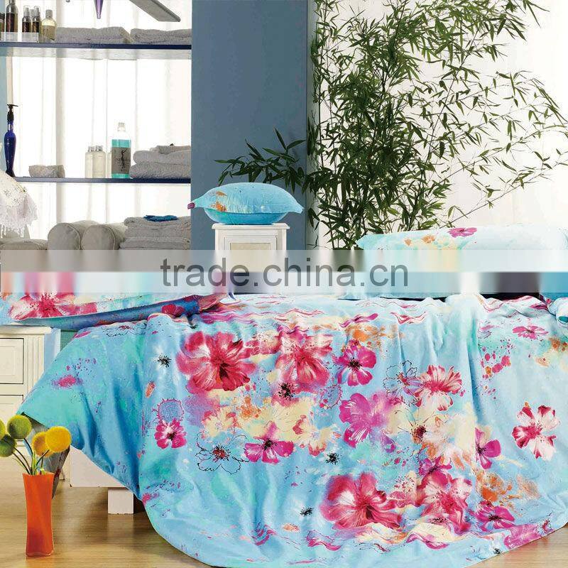 luxury hotel printed 3pc wholesale bed sheets