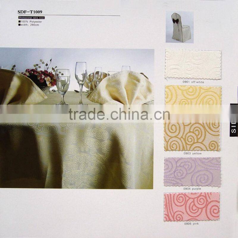 Wholesale customized wedding Table Linens Polyester Jacquard grey cloth TableCloths party Table Covers