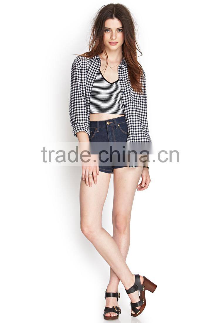 hot selling women denim shorts made in china wash skinny wholesale cheap denim shorts