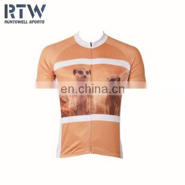 Mens hot promotional custom sublimation cycling jersey