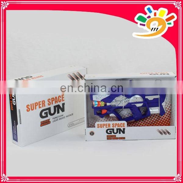 New design B/O plastic space toys gun with music and light