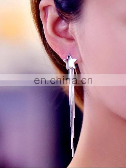 Custom 999 silver fashion pendant earrings plating golden wedding earring