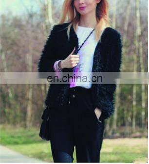 New style Loose V neck long sleeve winter women faux fur coat