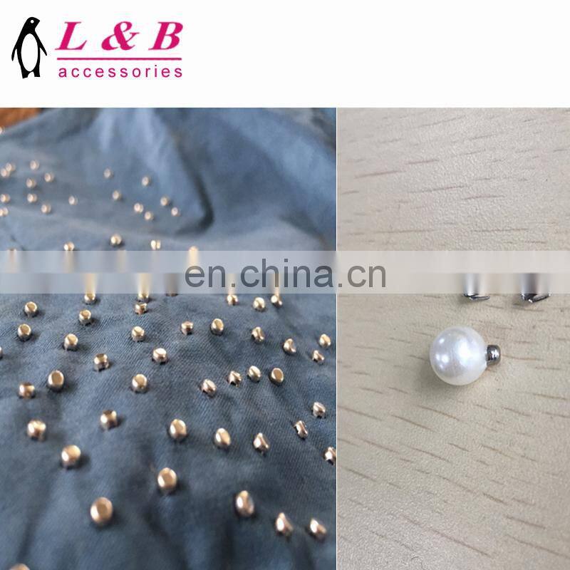 new design popular fashion round pearl ball button