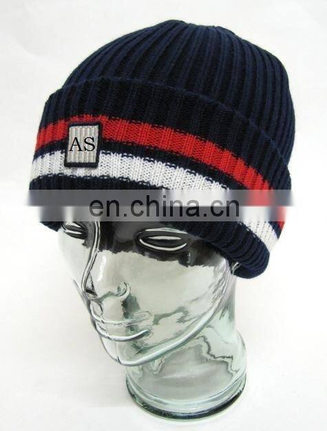 Cheap Wholesale Leather Patch Beanies, Custom Patch Winter Beanies Hat