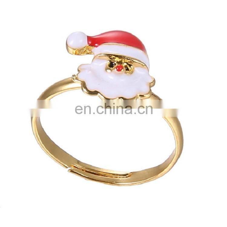 Latest Gold Finger Ring Designs Lovely Adjustable Christmas Santa Claus Ring