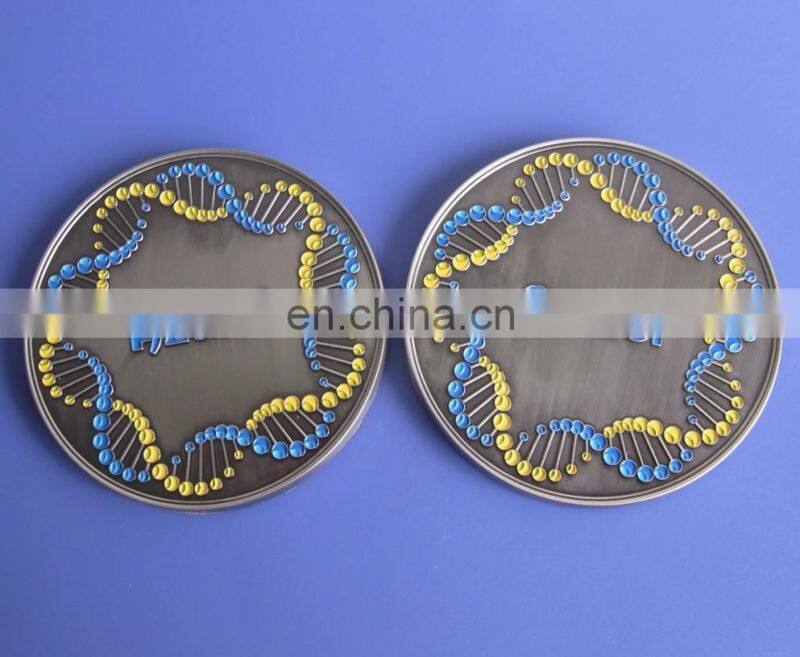 metal custom cup coster / cup mat / Beverage coaster with leather around