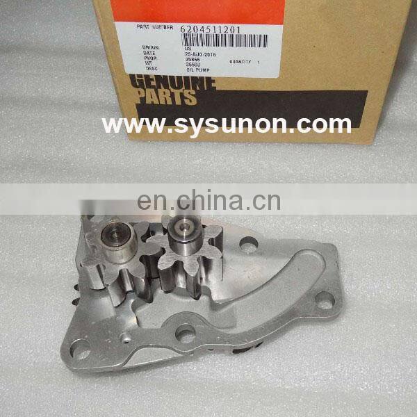Genuine Diesel Engine parts PC60-7 Excavator oil pump B3.3 6204511201