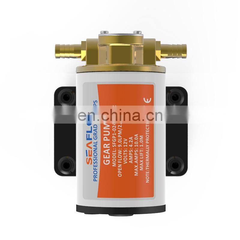 SEAFLO DC 12V 3.2GPM 12LPM Miniature Oil Brass Gear Pump