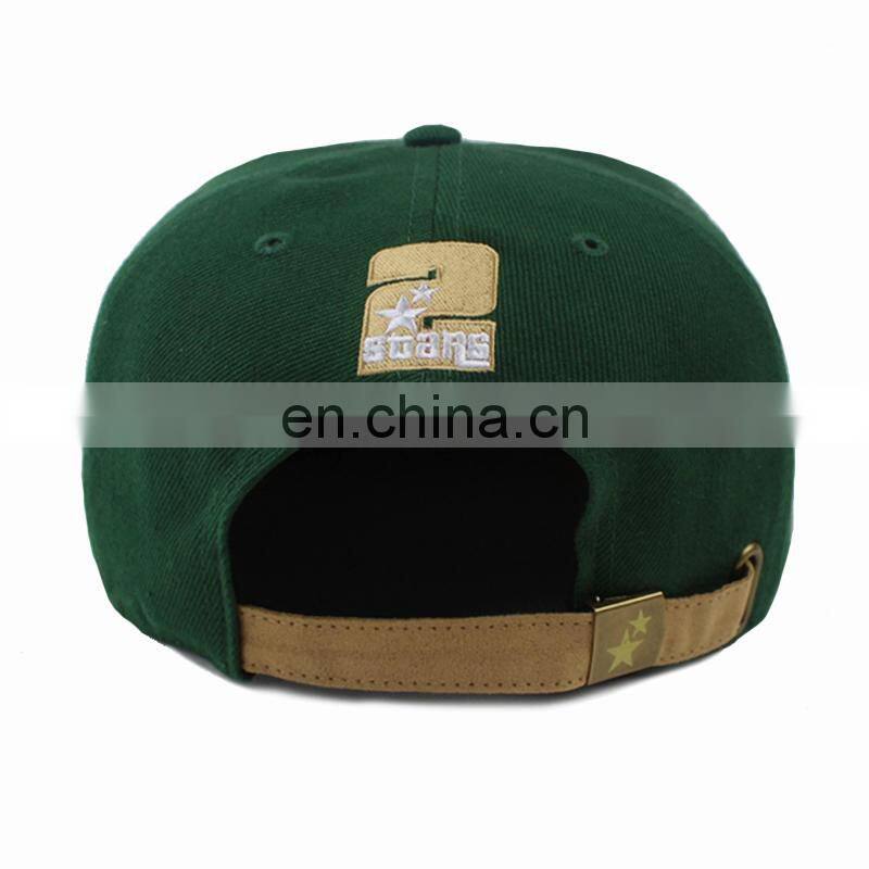 Suede and cotton fabric contrast color custom snapback caps