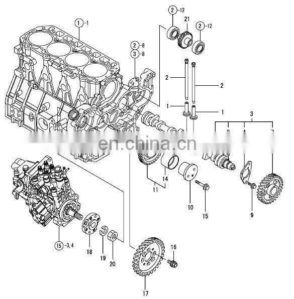 4TNV98T metal thrust camshaft